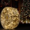 IMG_2023 Гірлянда роса на катушці (теплий білий колір) Колір проводу Прозорий, Довжина 200 м